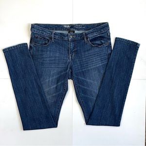 Mossimo Supply Co. Blue Denim Low-Rise Skinny Jeans, Size 10/30 L, Super Stretch